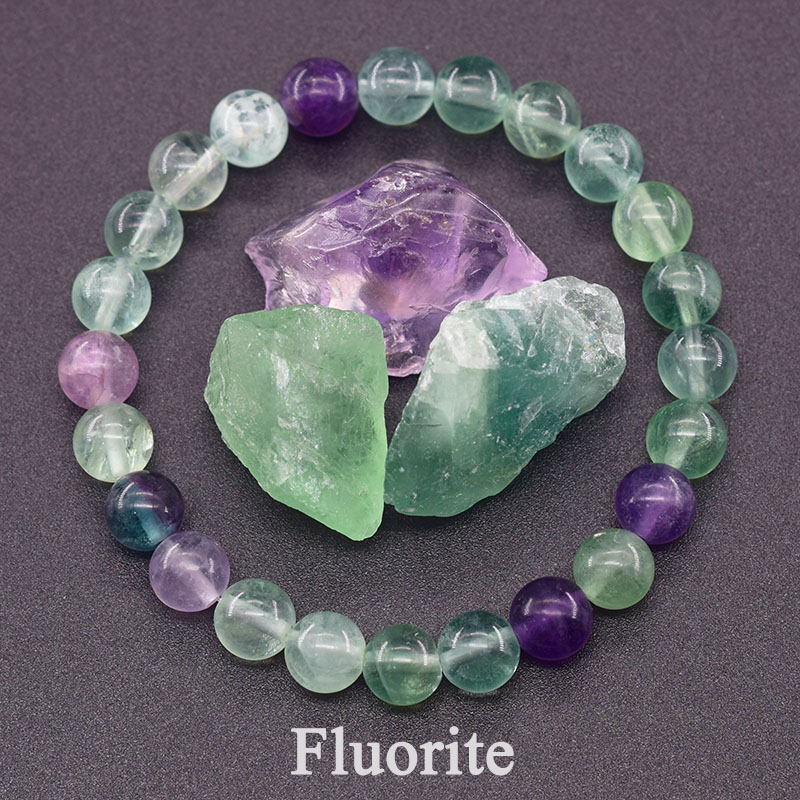 Yoga Fitness Gifts - Braccialetto originale in Fluorite con gioielli