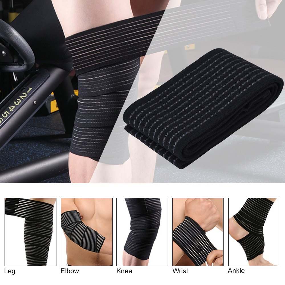 1 pz 40-300 cm fasciatura di c - Knee Sleeve Compression recensione e prezzo